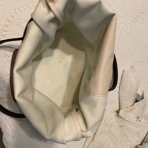 Longchamp Blue & White Geometric La Pliage Shoulder Bag - Picture 6 of 8